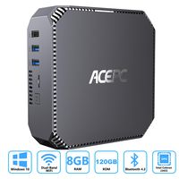 ACEPC AK2 Mini PC,Intel Celeron J3455,Windows 10 Mini Computer,8GB RAM/120GB mSATA SSD,4K HD Graphics,Gigabit Ethernet,Dual Band Wi-Fi,Bluetooth 4.2