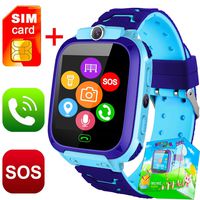 Smart Watches for Kids [New Version] GPS Activity Tracker with SIM Card Digital Phone Two-Way Call SOS Games Camera Time Teacher Wristwatch for Age 3-12 Girls Boys Travel Christmas Birthday Gifts