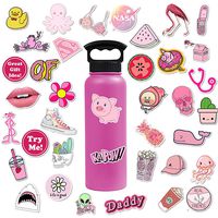 Cute Stickers for Water Bottles, Cool Laptop Stickers for Hydro Flask, Guitar, Bike,Skateboard Stickers Waterproof Vinyl Decals Stickers, Best Gift for Children Teen Adult - 50 Pcs Pack