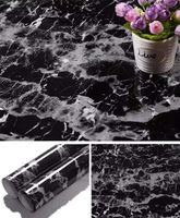 Yancorp Black Granite Wallpaper Marble Counter Top Film Vinyl Self Adhesive Peel-Stick Wallpaper (17.8"x78.7")