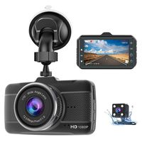 Dual Dash Cam Front and Rear, Claoner FHD 1080P Backup Car Camera with Night Vision, 3 Inch IPS Screen, 170° Wide Angle, Loop Recording, G-Sensor, Motion Detection, Parking Monitor