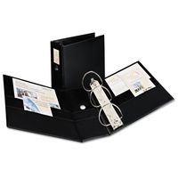 Avery Durable Binder, 5 One Touch Rings, 1,050-Sheet Capacity, Label Holder, DuraHinge, Black (08901)