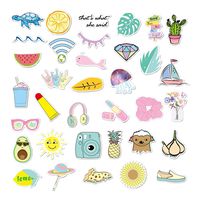Petift 70PCS Cute VSCO Stickers for Hydro Flask Water Bottles,Waterproof Vinyl Decals Aesthetic Trendy Stickers for Teens Girls Laptop Phone Tumbler Cameras Car Bicycles Luggage(Each Pattern 2PCS)