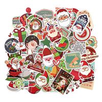 Christmas Decorations 100 PCS Cartoon Stickers, Holiday Decor Not Repeated Waterproof Decals for Wall, Window, Envelopes, Party, Laptop, Bike, Skateboard, Luggage, Car, Motorcycle, Water Bottle