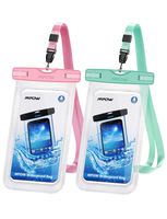 Mpow 097 Universal Waterproof Case, IPX8 Waterproof Phone Pouch Dry Bag Compatible for iPhone 11/11 Pro Max/Xs Max/XR/X/8/8P Galaxy up to 6.8", Phone Pouch for Beach Kayaking Travel or Bath (2 Pack)