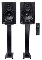 Rockville HTS8B 8"1000W Powered Home Theater Speakers w/Bluetooth/FM/USB+Stands