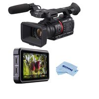 Panasonic AG-CX350 4K Camcorder - Bundle with Atomos Ninja V 5" Touchscreen Recording Monitor, 1920x1200, 4K HDMI Input, Microfiber Cloth