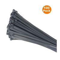 100 x Silver Nylon Cable Ties 200 x 4.8mm / Extra Strong Zip Tie Wraps