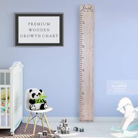 Back40Life Wooden Kids Growth Chart Ruler for Boys and Girls (No Tippy Toes - Loved Beyond Measure) (Weathered Natural)
