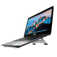 Laptop Stand, Laptop Riser, Portable Aluminum Ergonomic Notebook Laptop iPad Holder Compatible with Apple MacBook, Air, Pro, Dell XPS, HP, Samsung, Microsoft, Lenovo, More Laptops up to 16" (Silver)