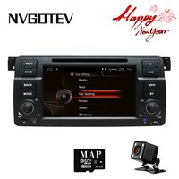 NVGOTEV Car Stereo Headunit Fits for BMW E46 DVD Player Radio 7 Inch HD Touch Screen GPS Navigation with Bluetooth Steering Wheel Control 16GB Map Card