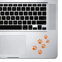 StickAny Palm Series Pawprints Sticker for MacBook Pro, Chromebook, and Laptops (Orange)