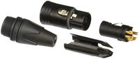 Neutrik NC5FXX-B 5-Pin Female Cable MT, Black Finish with Gold Contacts
