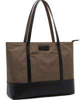 Laptop Tote Bag,Fits 15.6 Inch Laptop,Womens Lightweight Water Resistant Nylon Tote Bag Shoulder Bag,Brown