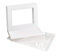 Golden State Art, Pack of 10, 11x14 White Picture Mat Full Set - Fit 8.5x11 Photo/Certificate - High Premier Acid Free Bevel Pre-Cut White Core Mattes - Includes 10 Backing Backer Board & Clear Bags