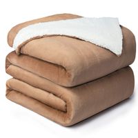 Bedsure Sherpa Fleece Blanket Queen Size Taupe Plush Blanket Fuzzy Soft Blanket Microfiber