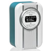 VQ Christie HD Digital Radio with FM, Bluetooth/NFC, Alarm Clock, Rotating Display & Enamel Fascia - Teal