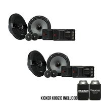 Kicker KSS6504 KSS650 6.5" Component System with 1" tweeters 4-Ohm Bundle