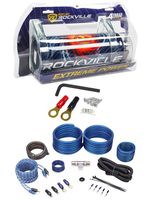 Rockville RXC4D 4 Farad/12 Volt Digital Power Capacitor+RWK41 4 AWG Amp Wire Kit