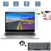 2 Pack Anti Blue Light Anti Glare Screen Protector Fit HP Elitebook 840 G5 14" Touch-Screen Laptop with Gift Keyboard Cover, Eyes Protection Filter Reduces Eye Strain Help You Sleep Better