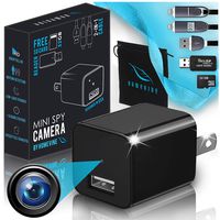Hidden Wireless Mini Spy Camera - Security Cameras | 1080p HD Cam Charger | Perfect for Nanny Surveillance | No WiFi Needed. Small Portable Secret Motion Detection Camara for Your Home. (Normal)