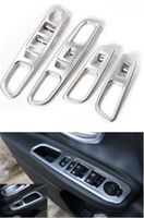 Dwindish Silver ABS Interior Door Armrest Window Lift Button Cover Trim for Jeep Renegade 2015 2016