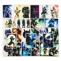 Game Destiny 2 Laptop Stickers Vinyl for Water Bottle Snowboard Car Suitcase Helmet Bicycle Guitar Door Travel Luggage Phone Case DIY Decoration Fashionable Waterproof Decal (25pcs)