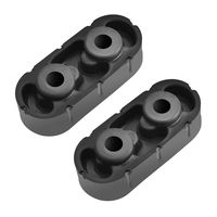 EVIL ENERGY Exhaust Rubber Hanger Insulator Replacement Fit for GM Chevy Silverado 1500 GMC Cadillac Escalade 6.2L 2 Holes Black 2Pcs