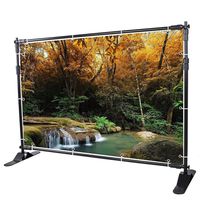 WinSpin 10 Ft Adjustable Background Banner Stand Backdrop Exhibitor Expanding Display
