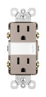 Legrand - Pass & Seymour radiant NTL885TRNICC6 LED Night Light with 15A Duplex Tamper-Resistant Wall Plug, Brushed Nickel Finish