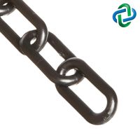 Mr. Chain Plastic Barrier Chain, Black, 1.5-Inch Link Diameter, 50-Foot Length (30003-50)