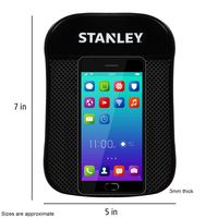 Stanley Black S4006 XL Gel Pad-Universal Dashboard Mat w/Extra Strong Anti-Slip Grip for Cell-Phone, Tablet, GPS, iPod, Keys or Sunglasses-for Car, RV, Golf Cart, Boat & More-4.5" x 6.5"