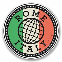2 x 20cm/200mm Rome Italy Italia Vinyl Sticker Decal Laptop Car Travel Luggage Label Tag #9842
