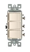 Leviton 1755-T 15 Amp, 120 Volt, Decora Single-Pole, AC Combination Switch, Commercial Grade, Non-Grounded, Light Almond
