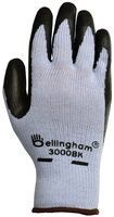 Bellingham C3000BKXL Black Premium Seamless Knit Work Glove with Natural Rubber Black Latex Palm, X-Large