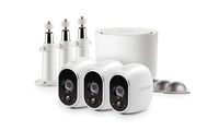 Arlo VMS3330W Security Camera System - 3 Wire-Free HD Security Camera Bundle with 3 Additional Wall Mounts and 3 Outdoor Mounts Plus 3 Free Months of Cloud Service
