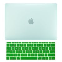 TOP CASE MacBook Pro 13 inch Case 2019 2018 2017 2016 Release Model: A1708 Without Touch Bar, 2 in 1 Signature Bundle Rubberized Hard Case + Keyboard Cover Compatible MacBook Pro 13", Green