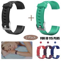 scarDS Replacement Bands for Fitness Tracker ID115PlusHR, Pedometer Wristbands - Adjustable Replacement Bands for Activity Tracker Straps for ID115 Plus,ID115 PlusHR (Black&Green) ...