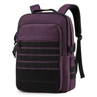 WindTook Laptop Backpack for Women and Men Molle Travel Computer Bag School College Daypack Suits 15.6 Inch Notebook (WT6300 Purple)