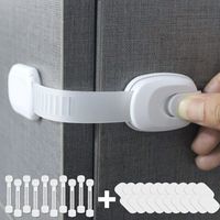 Betertek Cabinet Locks Child Safety Refrigerator Lock Drawer Locks Baby Proof Fridge Lock Kids Safety Latches Strap Locks (10 pack) for Dresser, Toilet Seat, Oven, Dishwasher, with Extra Adhesive