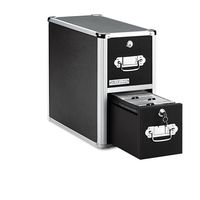 Vaultz VZ01094 2-Drawer CD File Cabinet, Holds 330 Folders or 120 Slim/60 Standard Cases, Black