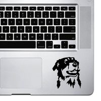 StickAny Palm Series Australian Shepherd 3 Sticker for MacBook Pro, Chromebook, and Laptops (Black)
