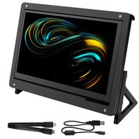 for Raspberry Pi 7 Inch Capacitive Touch Screen, Kuman LCD HDMI Input 1024x600 Display with Case Stand