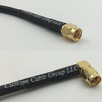 10 feet RG142 SMA MALE to SMA MALE ANGLE Pigtail Jumper RF coaxial cable 50ohm High Quality Quick USA Shipping