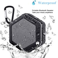 Waterproof Bluetooth Speaker, Wireless Mini Shower Speaker for iPhone,Android,Stereo Sound,Built-in Mic,TF/SD Card Support (Black)