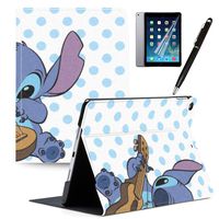 iPad Mini 5 Case Cartoon Lilo & Stitch Cartoon Protection Lightweight PU Leather Smart Auto Sleep/Wake Cover for iPad Mini 5 A2133、A2124、A2126、A2125#A