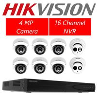 Hikvision DS-7616NI-E2/16P 16CH POE NVR & 6pcs DS-2CD2142FWD-I 2.8mm Dome Camera + 2pcs DS-2CD2342WD-I 2.8mm Turret Camera Kit
