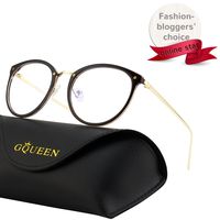GQUEEN Fashion Blue Light Blocking Computer Glasses,Anti Glare Eye Fatigue with TR90 Frame and Metal Arm,Transparent Lens,GQ510