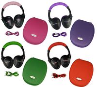 Four Pack Wireless 2 Channel Fold Flat Infrared Rear Entertainment System DVD Player IR Headphones For In Car Listening With Case and 3.5mm Auxiliary Cord.Note: Will Not Work on 2017+ GM's or Pacifica