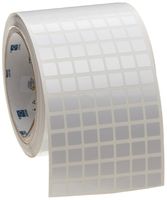 Brady THT-38-473-10 0.375" Width x 0.375" Height, B-473 Static Dissipative Polyester, Gloss Finish White Thermal Transfer Printable Label (10000 per Roll)